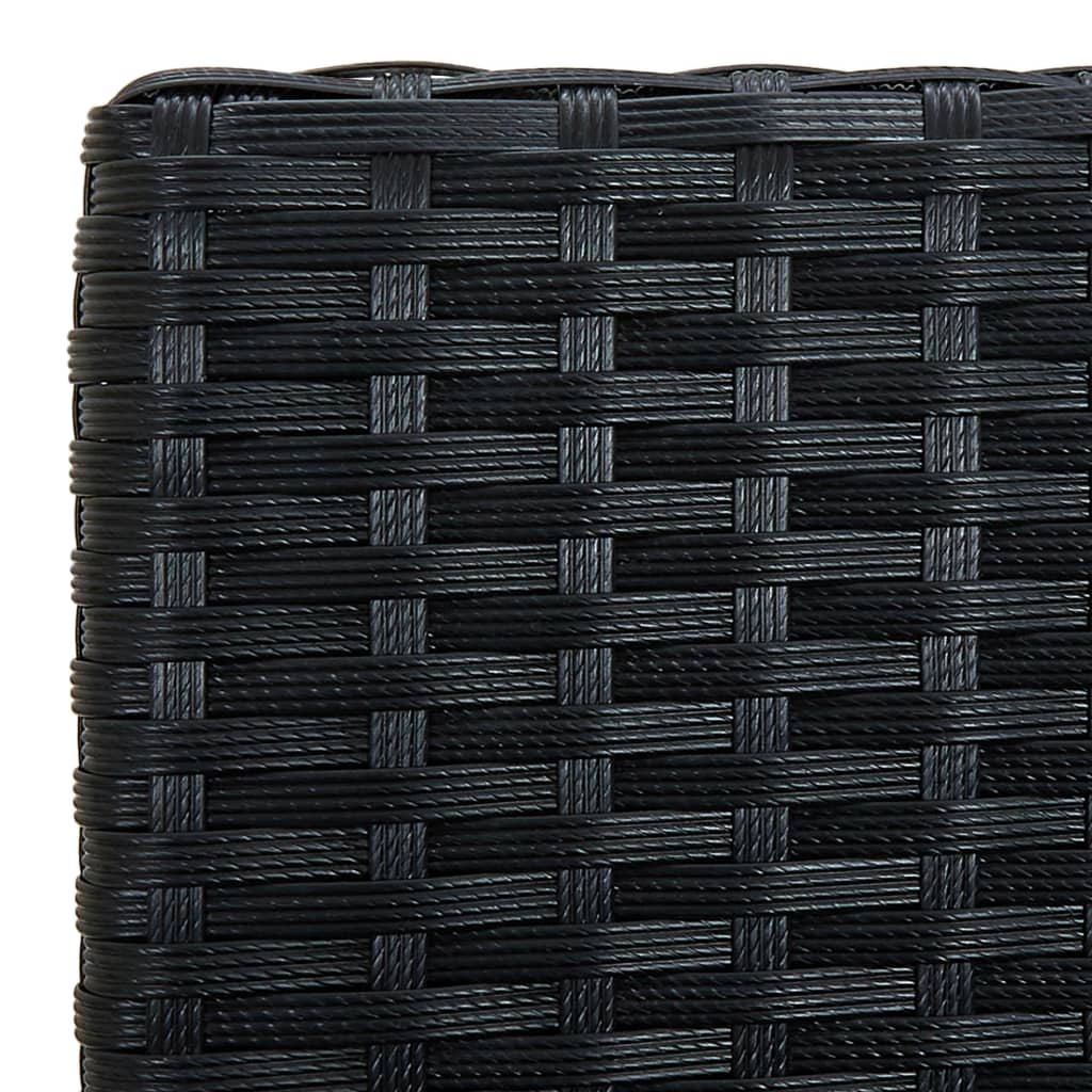 vidaXL 4-delige Loungeset met kussens poly rattan bruin