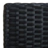 vidaXL 4-delige Loungeset met kussens poly rattan bruin