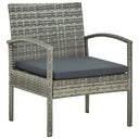 vidaXL Tuinstoel met kussen poly rattan bruin