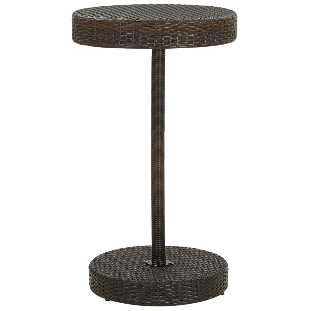 vidaXL Garden Table 60.5x106 cm poly rattan brown