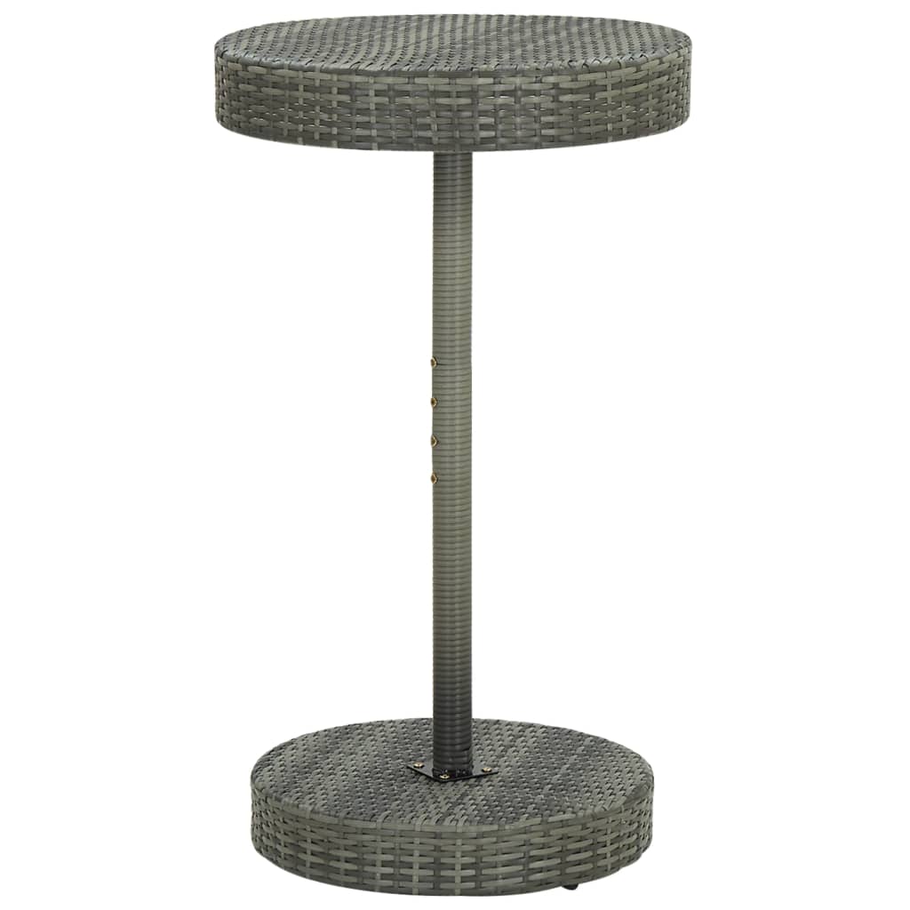 vidaXL Garden Table 60.5x106 cm poly rattan brown