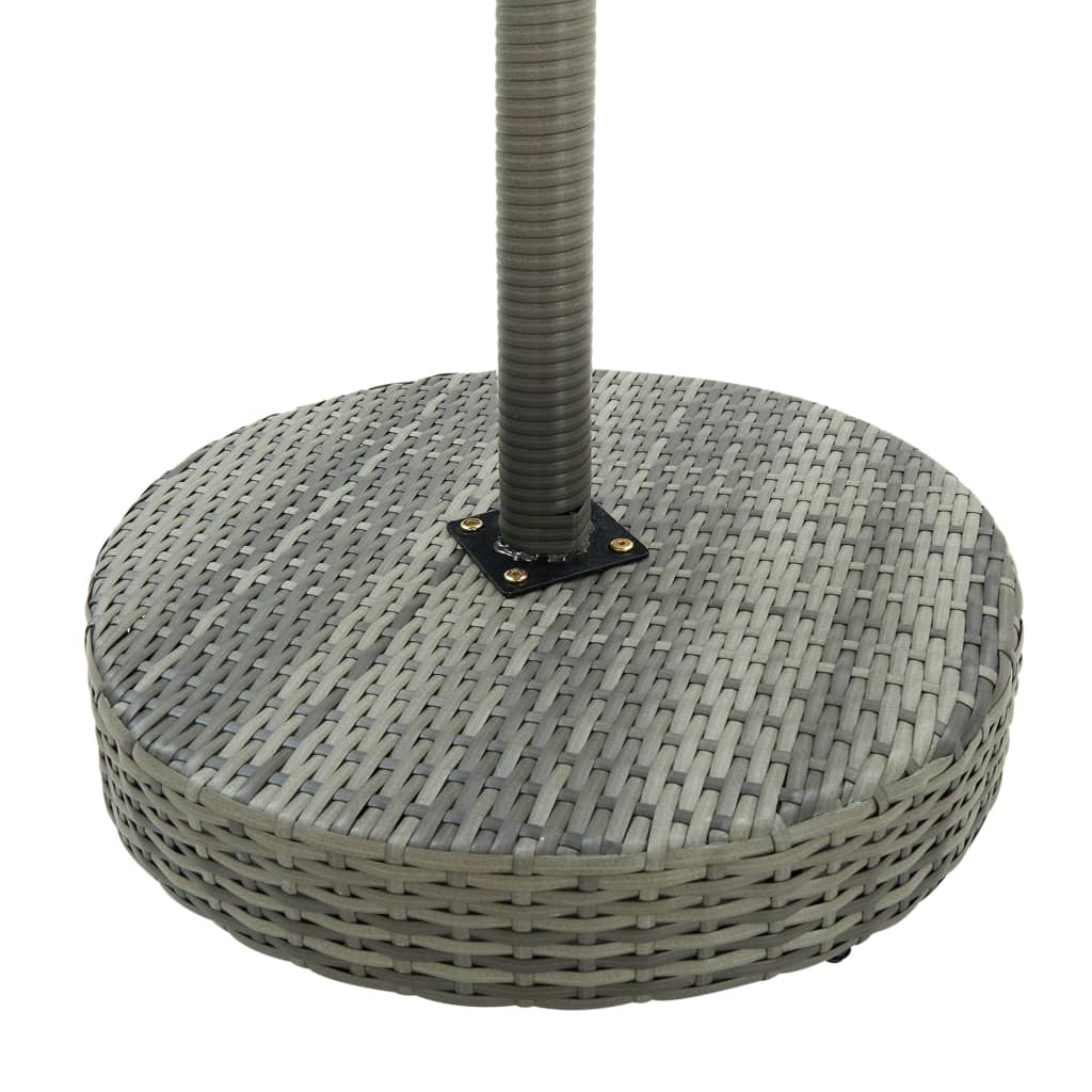 vidaXL Garden Table 60.5x106 cm poly rattan brown