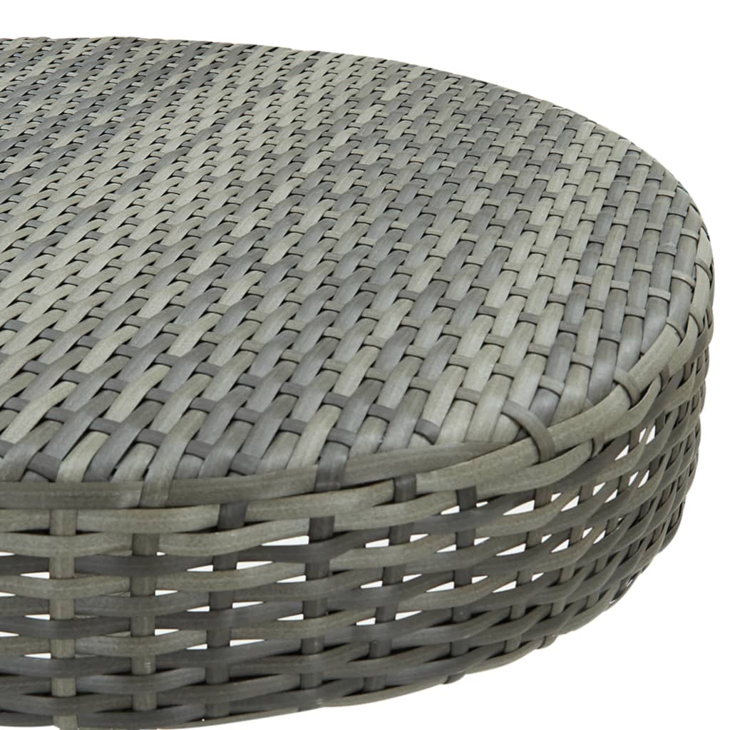 vidaXL Garden Table 60.5x106 cm poly rattan brown