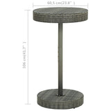 vidaXL Garden Table 60.5x106 cm poly rattan brown