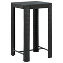 vidaXL Tuinbartafel 60,5x60,5x110,5 cm poly rattan bruin