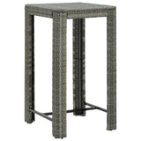 vidaXL Tuinbartafel 60,5x60,5x110,5 cm poly rattan bruin
