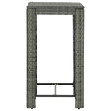 vidaXL Tuinbartafel 60,5x60,5x110,5 cm poly rattan bruin