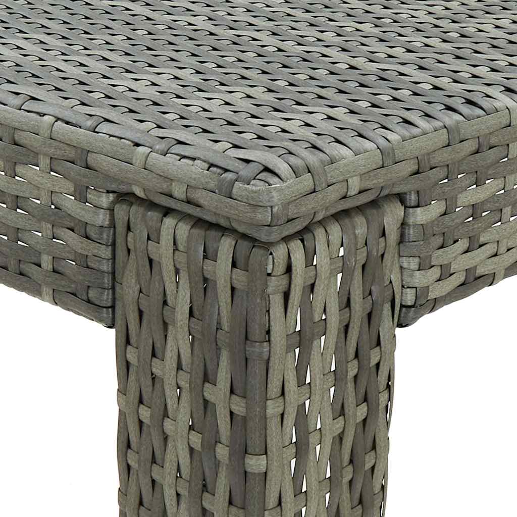 vidaXL Tuinbartafel 60,5x60,5x110,5 cm poly rattan bruin