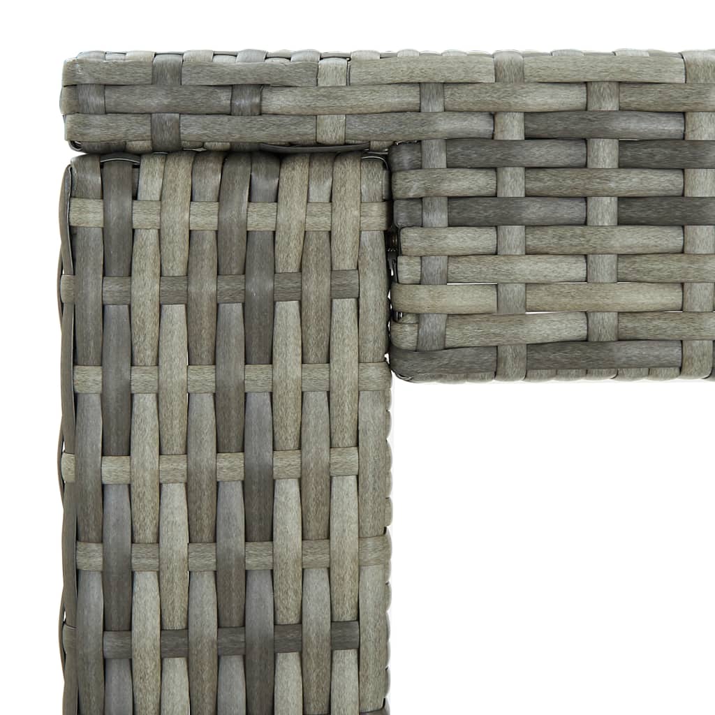 vidaXL Tuinbartafel 60,5x60,5x110,5 cm poly rattan bruin