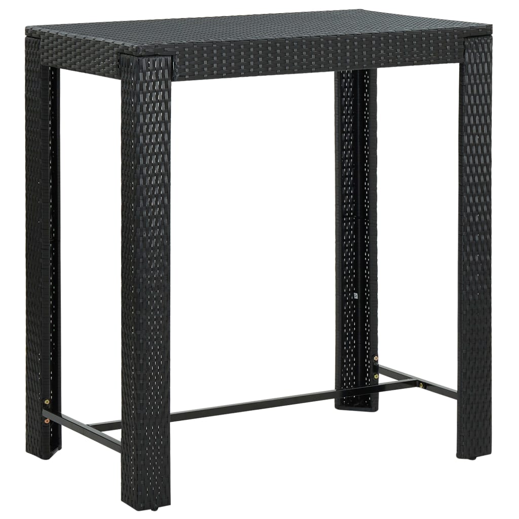vidaXL Tuinbartafel 60,5x60,5x110,5 cm poly rattan bruin