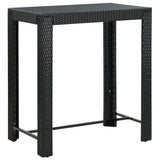 vidaXL Tuinbartafel 60,5x60,5x110,5 cm poly rattan bruin