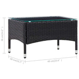 vidaXL 4-Piece Lounge Set with Cushions Poly Rattan Brown