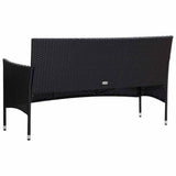 vidaXL 4-Piece Lounge Set with Cushions Poly Rattan Brown