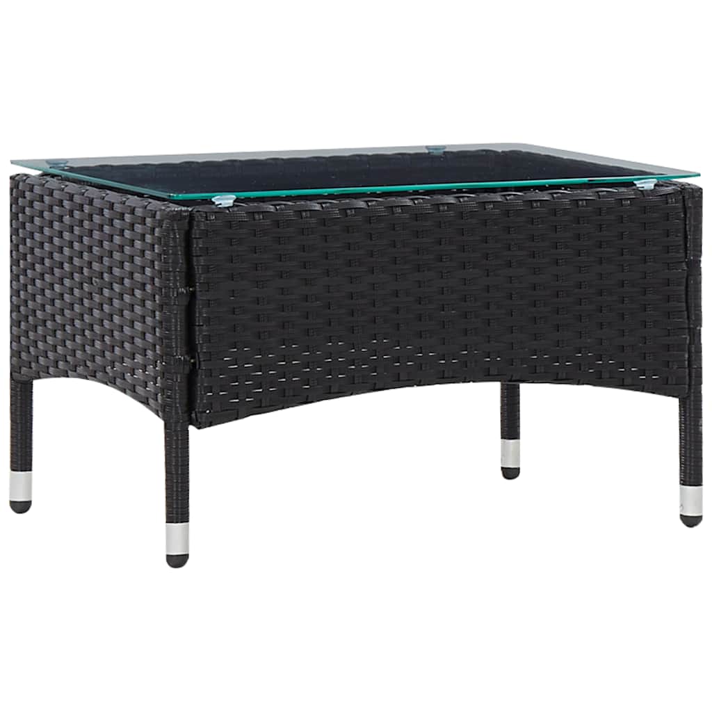 vidaXL 4-Piece Lounge Set with Cushions Poly Rattan Brown