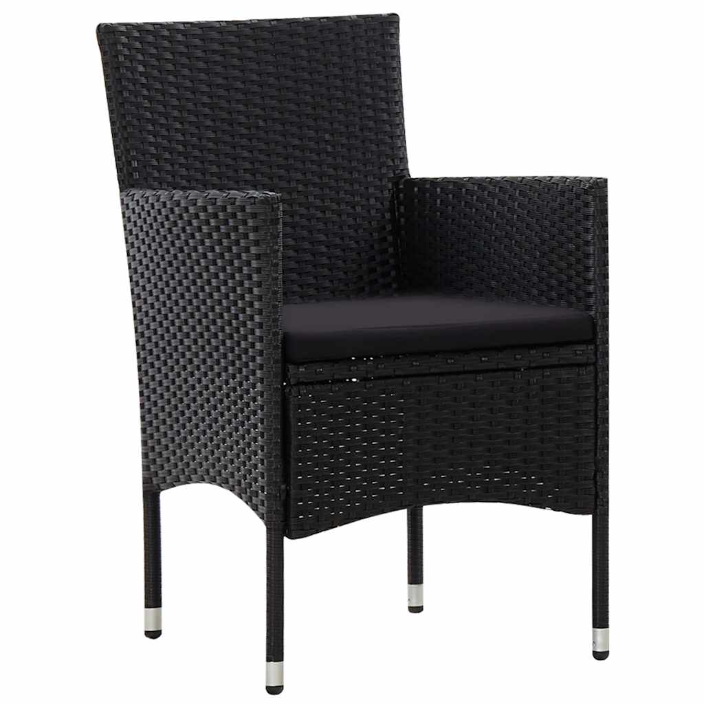 vidaXL 4-Piece Lounge Set with Cushions Poly Rattan Brown