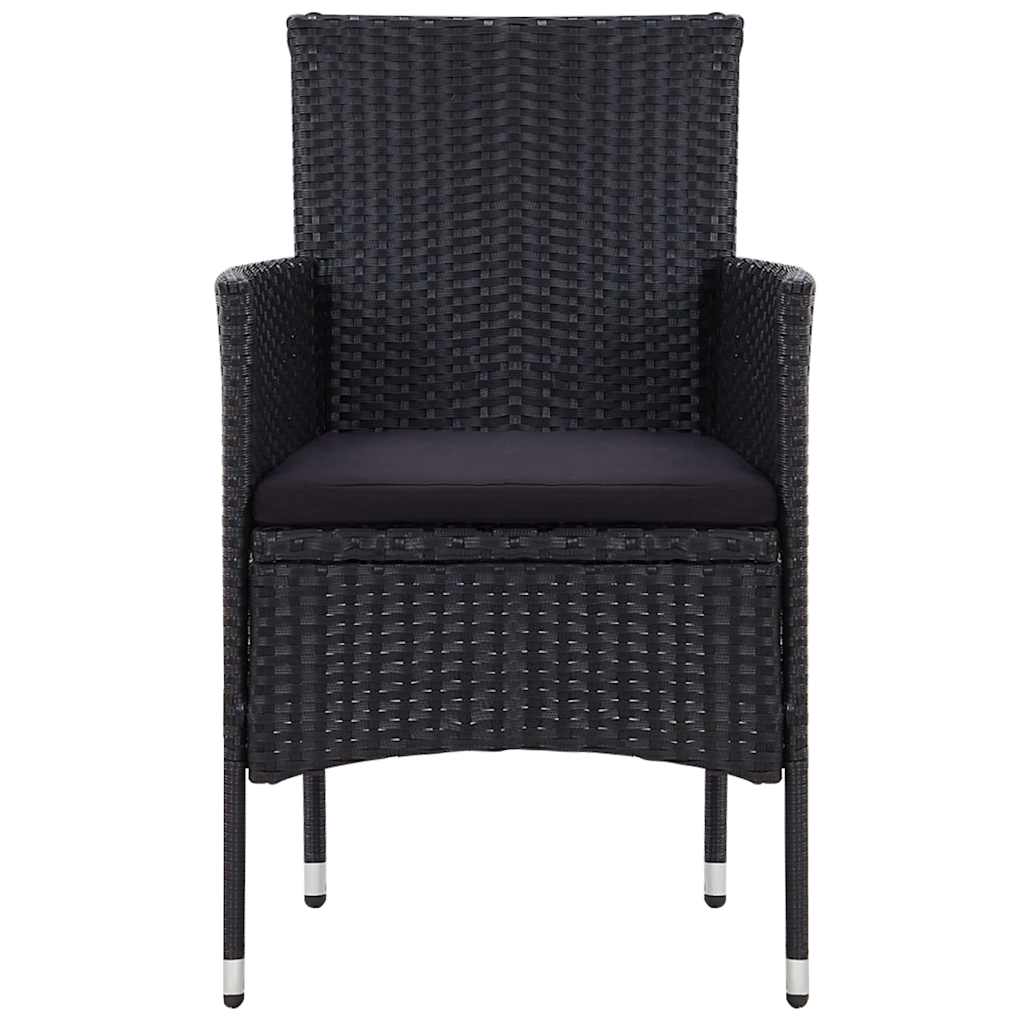 vidaXL 4-Piece Lounge Set with Cushions Poly Rattan Brown