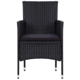 vidaXL 4-Piece Lounge Set with Cushions Poly Rattan Brown