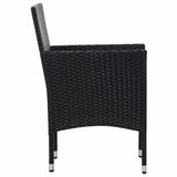 vidaXL 4-Piece Lounge Set with Cushions Poly Rattan Brown