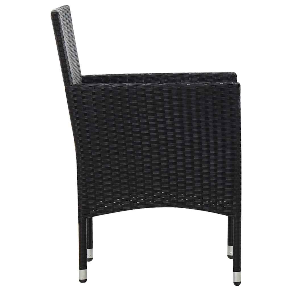vidaXL 5-delige Loungeset met kussens poly rattan bruin