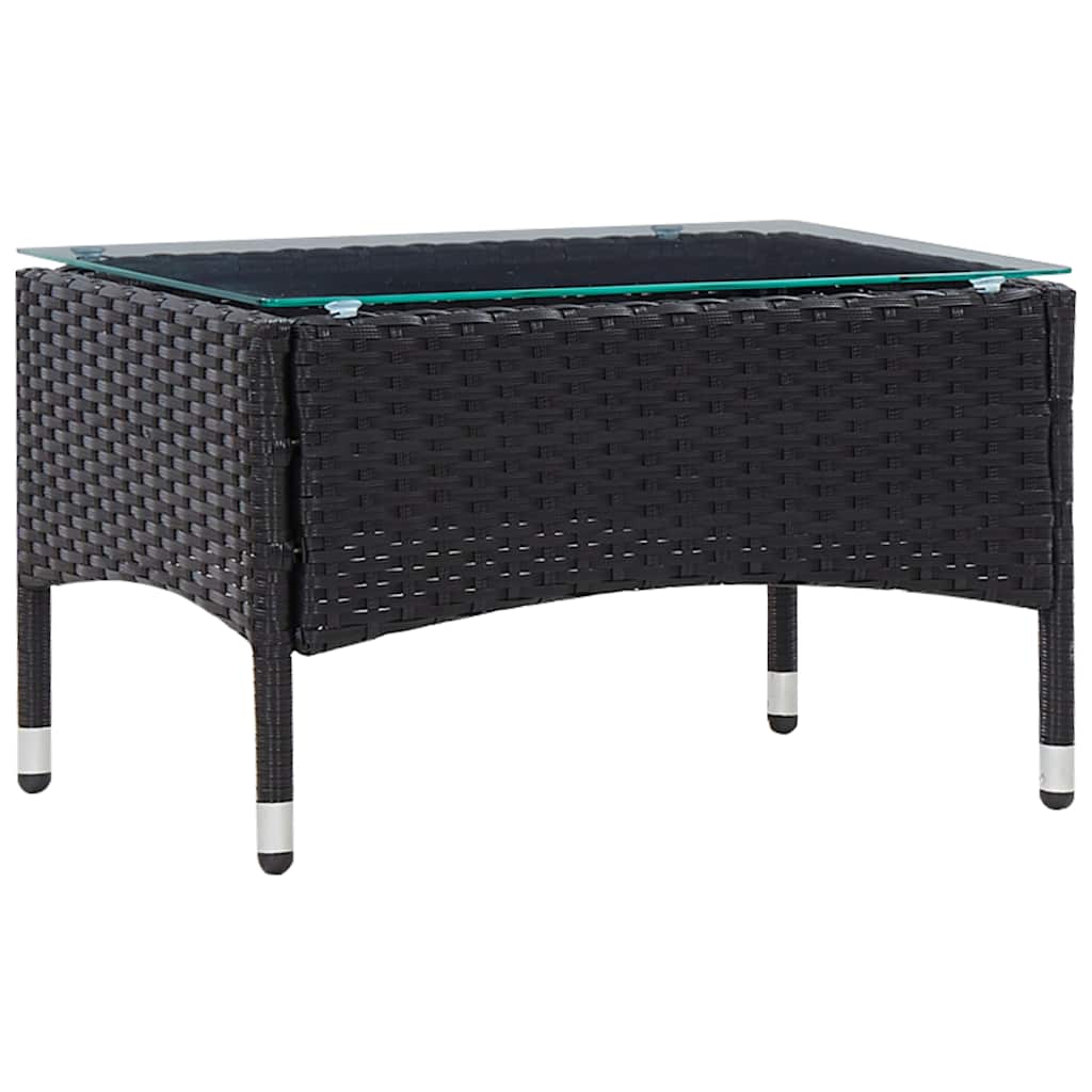 vidaXL 5-delige Loungeset met kussens poly rattan bruin