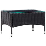 vidaXL 5-delige Loungeset met kussens poly rattan bruin
