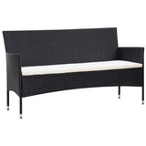 vidaXL 5-delige Loungeset met kussens poly rattan bruin