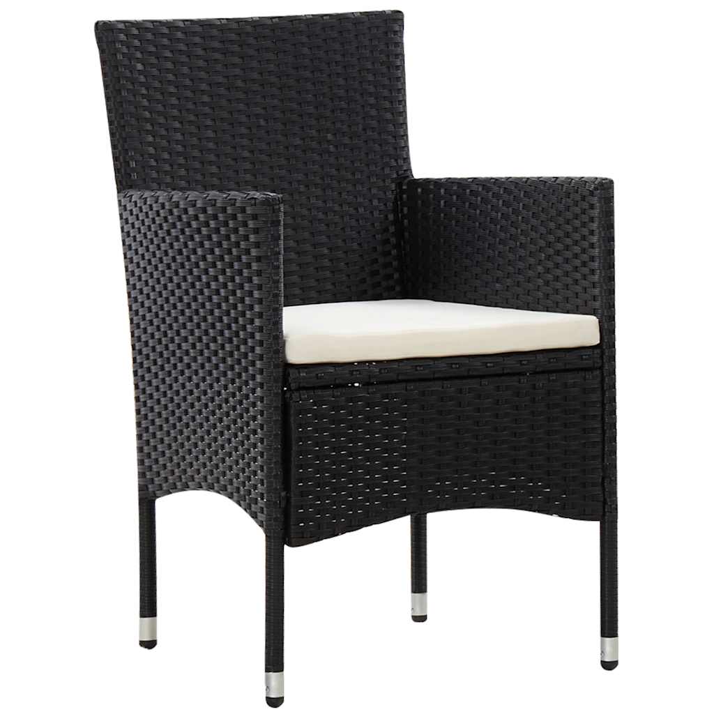 vidaXL 5-delige Loungeset met kussens poly rattan bruin