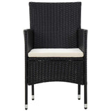 vidaXL 5-delige Loungeset met kussens poly rattan bruin