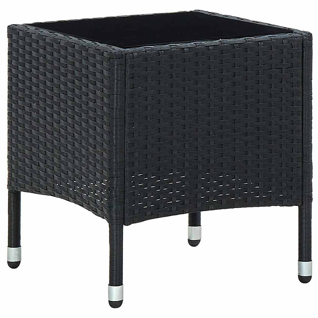 vidaXL Garden Table 40x40x45 cm Poly Rattan Brown