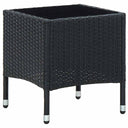 vidaXL Garden Table 40x40x45 cm Poly Rattan Brown