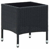 vidaXL Garden Table 40x40x45 cm Poly Rattan Brown