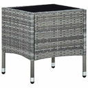 vidaXL Garden Table 40x40x45 cm Poly Rattan Brown