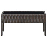 vidaXL Garden Coffee Table 75x40x37 cm Poly Rattan Brown