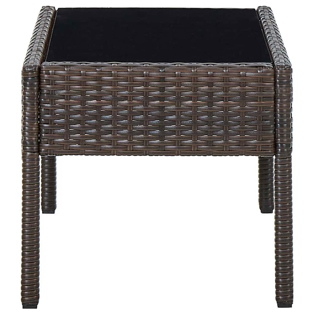 vidaXL Garden Coffee Table 75x40x37 cm Poly Rattan Brown