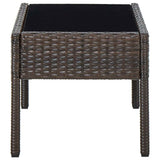 vidaXL Garden Coffee Table 75x40x37 cm Poly Rattan Brown
