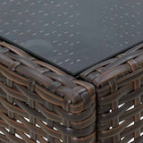 vidaXL Garden Coffee Table 75x40x37 cm Poly Rattan Brown