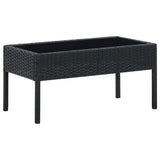 vidaXL Garden Coffee Table 75x40x37 cm Poly Rattan Brown