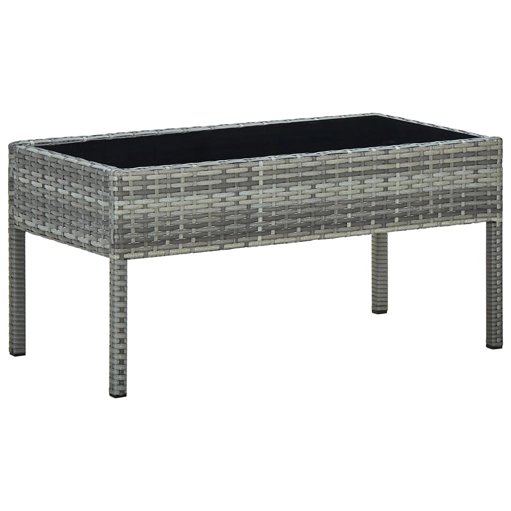 vidaXL Garden Coffee Table 75x40x37 cm Poly Rattan Brown