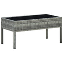vidaXL Garden Coffee Table 75x40x37 cm Poly Rattan Brown