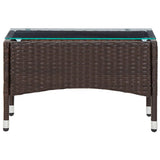 vidaXL Salontafel 60x40x36 cm poly rattan bruin