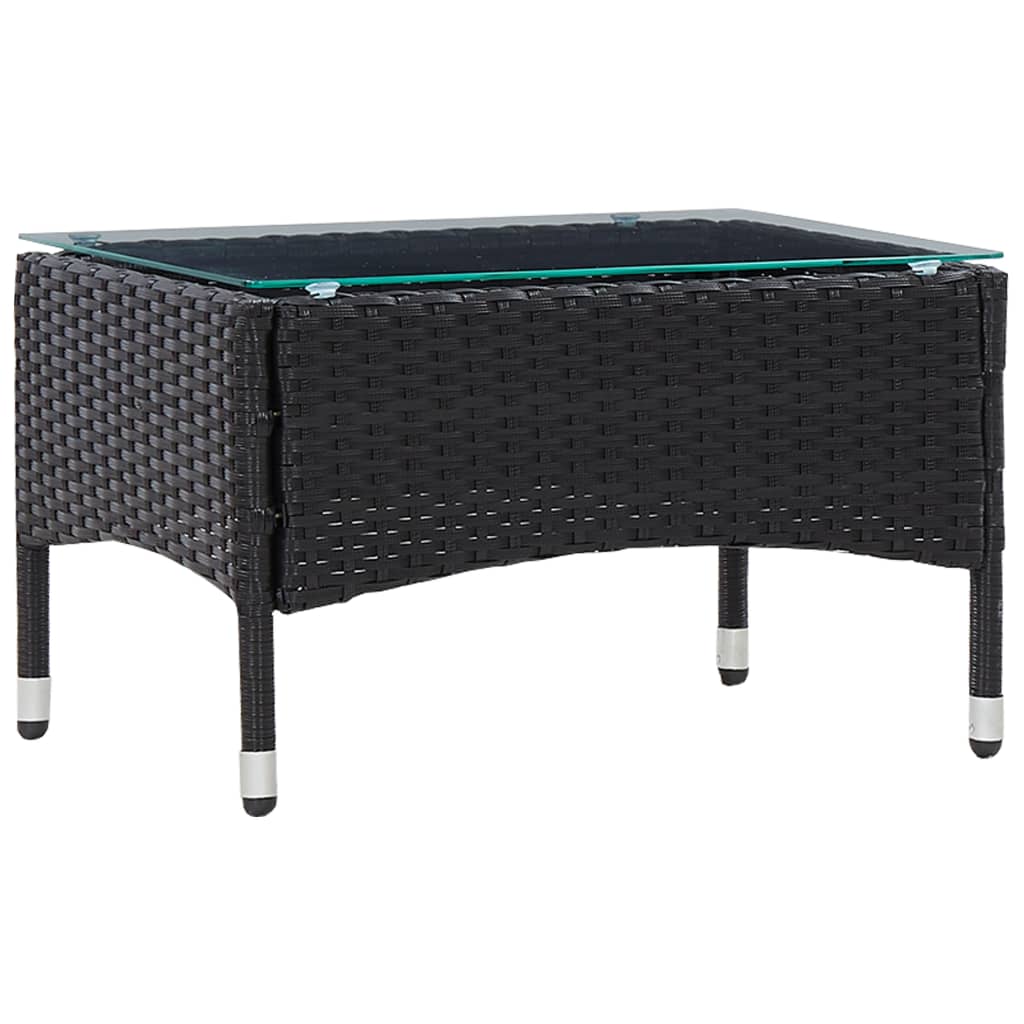 vidaXL Salontafel 60x40x36 cm poly rattan bruin