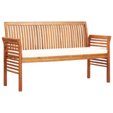 vidaXL Tuinbank 2-zits met kussen 120 cm massief acaciahout