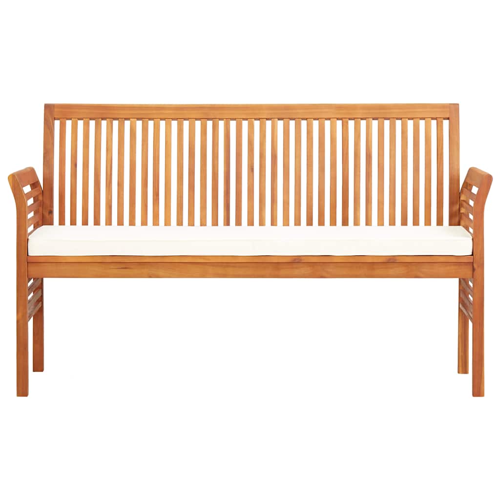 vidaXL Tuinbank 2-zits met kussen 120 cm massief acaciahout