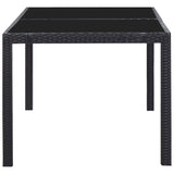 vidaXL 9-delige Tuinset poly rattan zwart