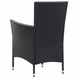vidaXL 9-delige Tuinset poly rattan zwart