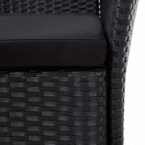 vidaXL 9-delige Tuinset poly rattan zwart