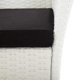 vidaXL 9-delige Tuinset poly rattan wit