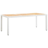 vidaXL 9-delige Tuinset poly rattan wit