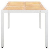 vidaXL 9-delige Tuinset poly rattan wit