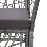 vidaXL Tuinstoelen 2 st met kussens poly rattan grijs